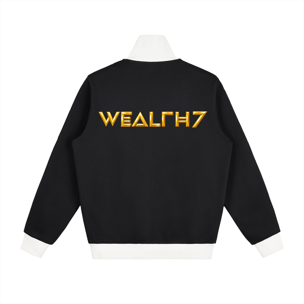 Contrast Side Stripe Fleece Track Jacket