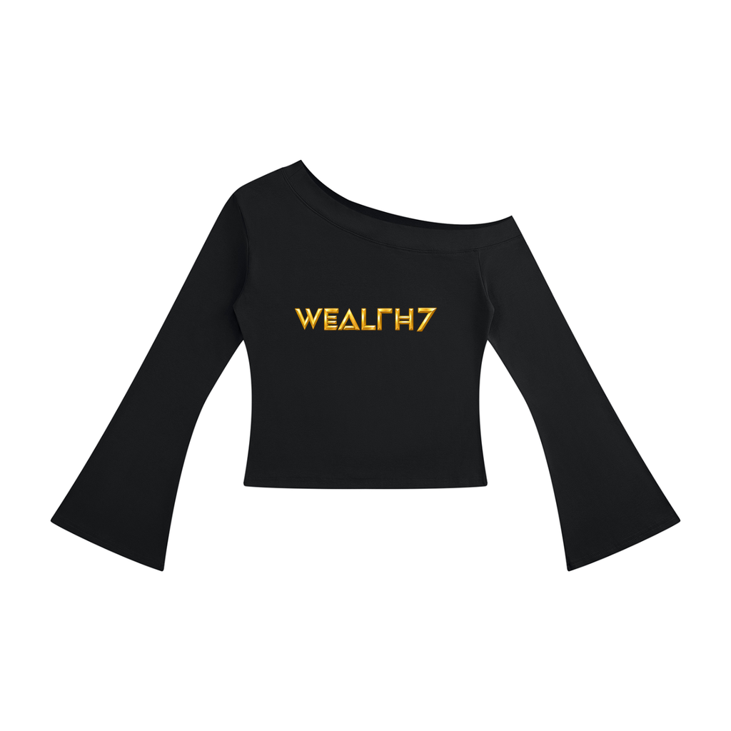 Women's Off-Shoulder Bell Sleeve T-Shirt